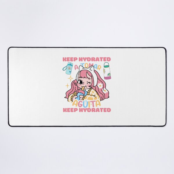 Item preview, Keep hydrated A tomar aguita, cute kawaii girl drinking designed and sold by BritishDelights.