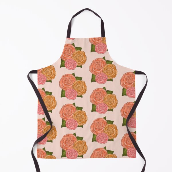 Item preview, Pink peach yellow roses floral digital art designed and sold by Beardraws18.