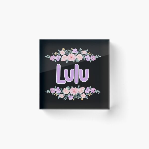 Item preview, Purple Flower Lulu Name Label (Black) designed and sold by NormadWorld.