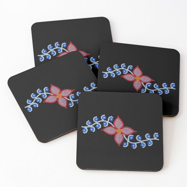 Item preview, Beaded Flower and Blueberries designed and sold by Boozhoo.