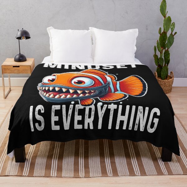 Artikelvorschau, Mindset Everything Clownfish Motivationszitat Piranha Fish entworfen und verkauft von VISIONSTURME.