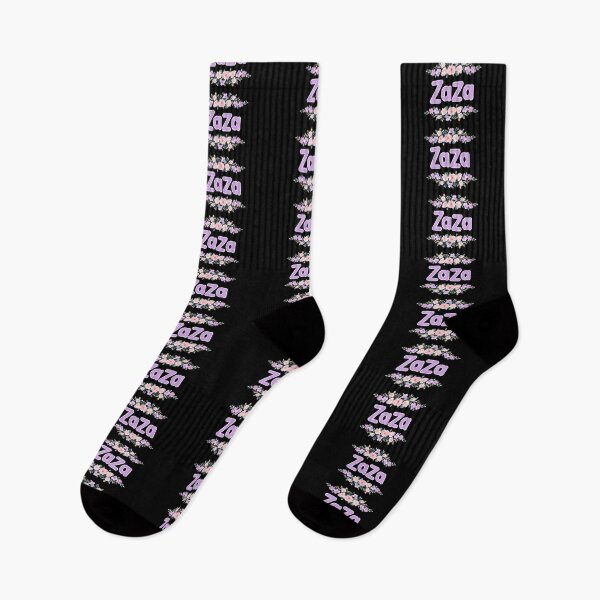 Item preview, Purple Flower Zaza Name Label (Black) designed and sold by NormadWorld.