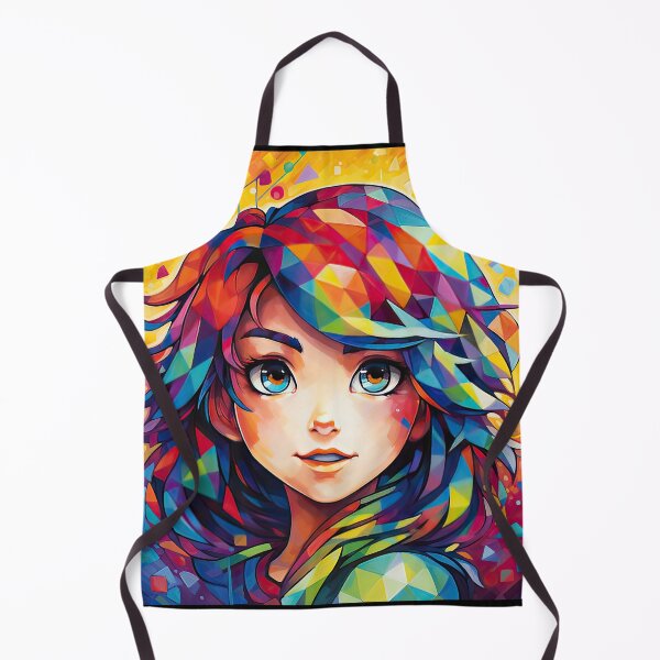 Item preview, colorful lowpoly anime girl character, geometric abstractions designed and sold by AI Gizmo.