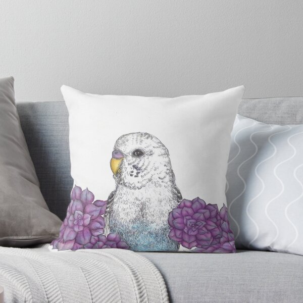 Item preview, Budgie with succulents designed and sold by Stellasketches1.