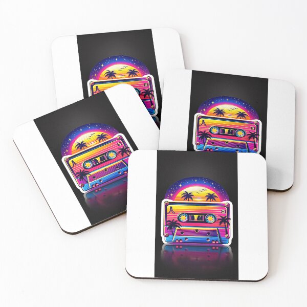 Artikelvorschau, Retro-Synthwave-Kassette Dreamscape entworfen und verkauft von DreamAlongArt.