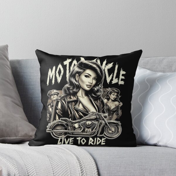 Item preview, Vintage Motorcycle Girl designed and sold by PulpVintage.