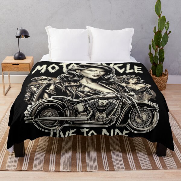 Item preview, Vintage Motorcycle Girl designed and sold by PulpVintage.
