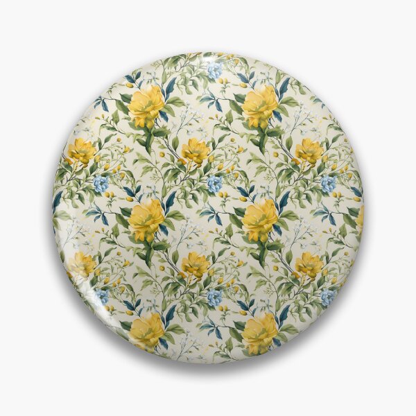 Item preview, Yellow and Blue Floral designed and sold by MidArtFusion.