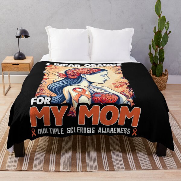 Item preview, I Wear Orange For My Mom Support Multiple Sclerosis Awareness usa Gift designed and sold by JUSTBEELEGANT.