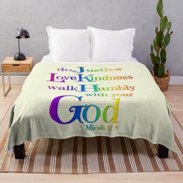 Item preview, Micah 6:8 Bible Verse Do Justly Love Kindness Walk Humbly with your God - Rainbow designed and sold by Alondra.