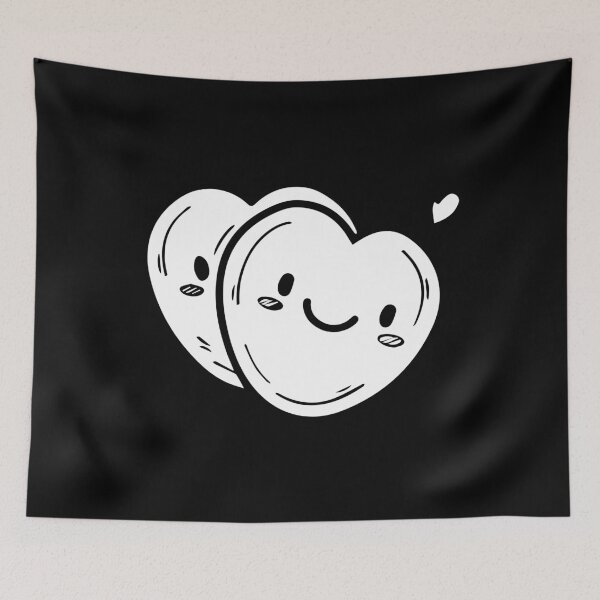 Item preview, Two Hearts Mono - Love Valentine's Day Lover Couple Cute Funny designed and sold by TheRealmWithin.