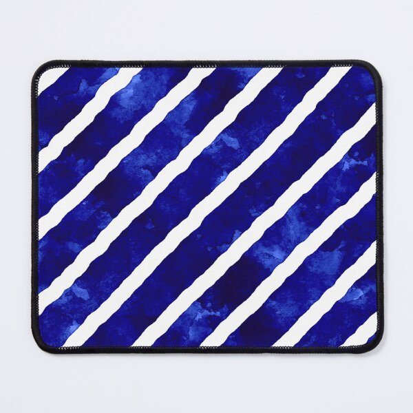 Item preview, Blotchy Inky Diagonal Blue and white stripes designed and sold by SoshanaC.
