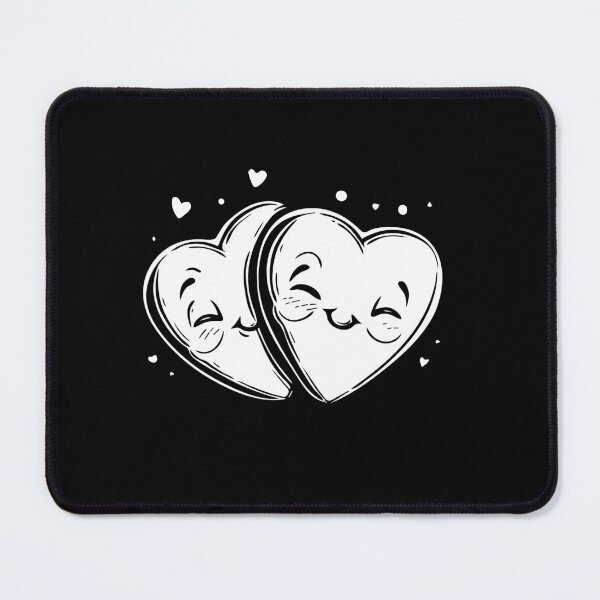 Item preview, Two Hearts Mono - Love Valentine's Day Lover Couple Cute Funny designed and sold by TheRealmWithin.
