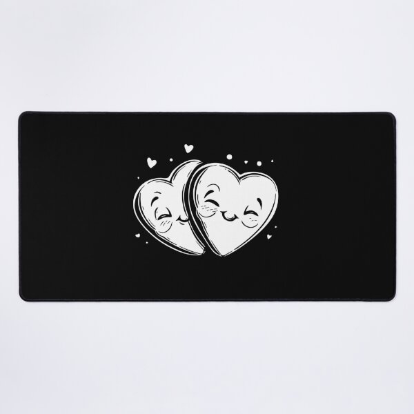 Item preview, Two Hearts Mono - Love Valentine's Day Lover Couple Cute Funny designed and sold by TheRealmWithin.