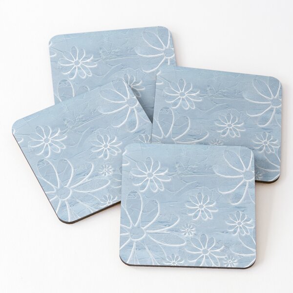 Item preview, Light Blue Dancing Daisies Flower Art designed and sold by Sharon Cummings Art.