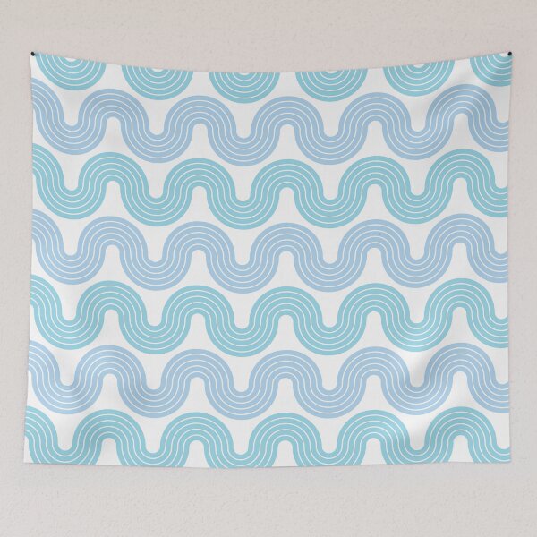 Item preview, Pastel Blue Wiggle Wave Stripes designed and sold by AllisonDelDuca.