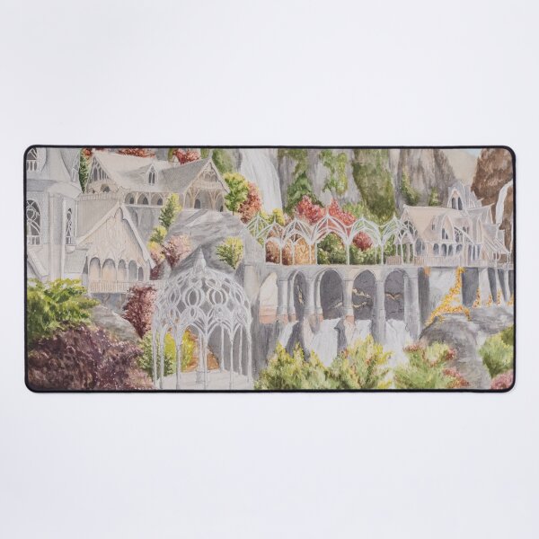 Item preview, Elven City Watercolor designed and sold by Cornflowersart.