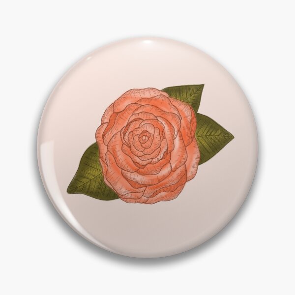 Item preview, Pink peach coloured rose digital drawing designed and sold by Beardraws18.