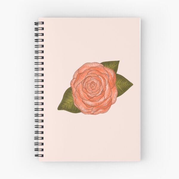 Item preview, Pink peach coloured rose digital drawing designed and sold by Beardraws18.