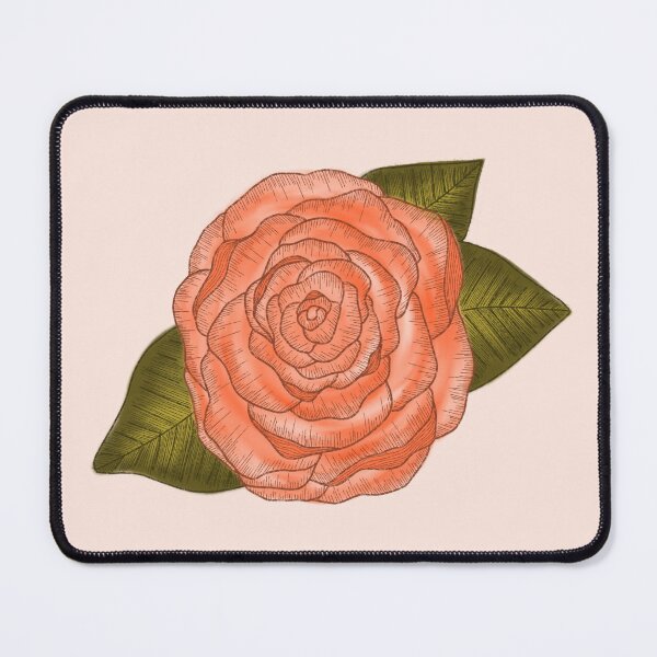 Item preview, Pink peach coloured rose digital drawing designed and sold by Beardraws18.