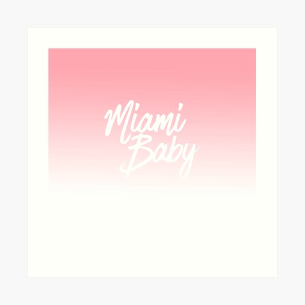 Miami Baby Pink Sunset Gradient Art Print