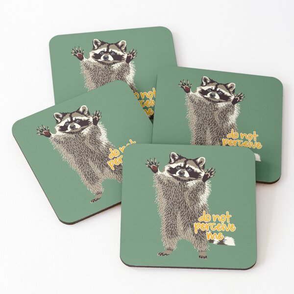 Item preview, raccoon do not perceive me designed and sold by SaharBareket.