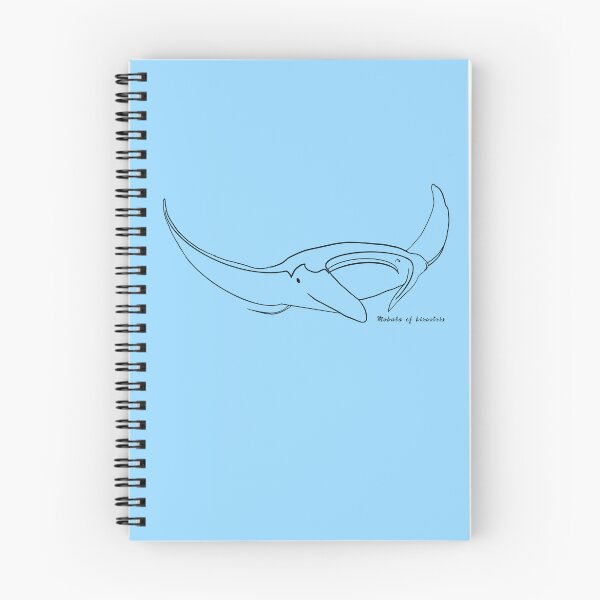 Item preview, Manta ray outline BLACK with Latin name BLUE designed and sold by heatherwestt.