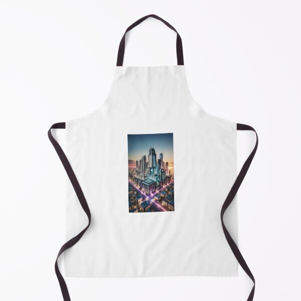 Item preview, Futuristic Cybercity at Dusk designed and sold by DreamAlongArt.