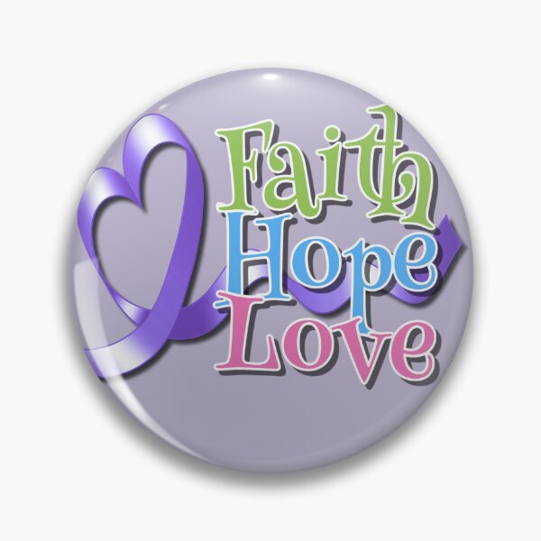 Item preview, Purple Awareness Ribbon with Faith Hope Love designed and sold by Alondra.