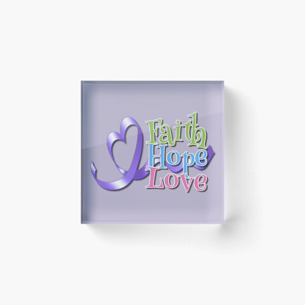 Item preview, Purple Awareness Ribbon with Faith Hope Love designed and sold by Alondra.