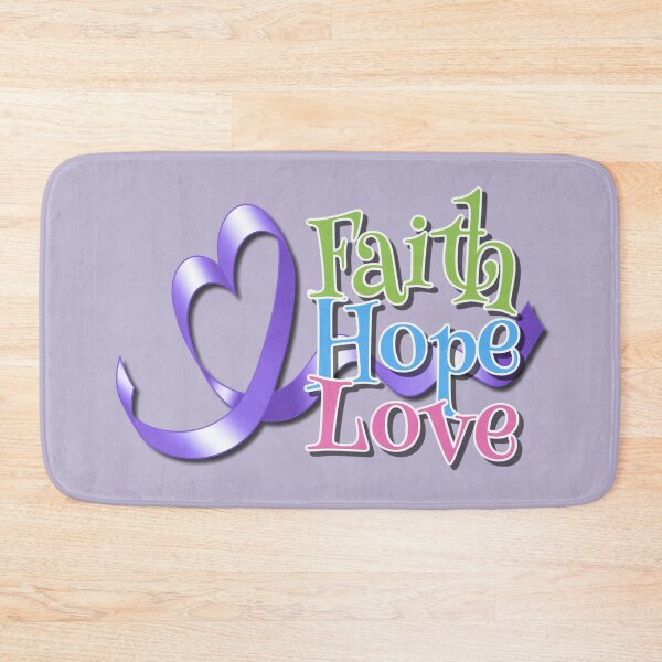 Item preview, Purple Awareness Ribbon with Faith Hope Love designed and sold by Alondra.