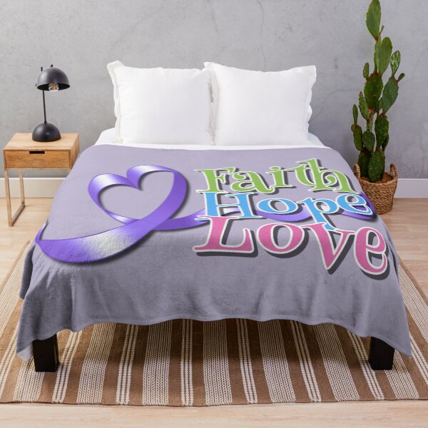 Item preview, Purple Awareness Ribbon with Faith Hope Love designed and sold by Alondra.