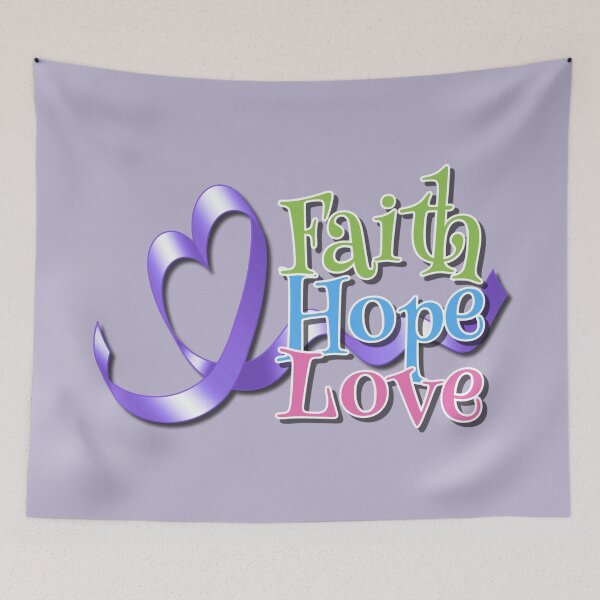 Item preview, Purple Awareness Ribbon with Faith Hope Love designed and sold by Alondra.
