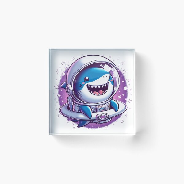 Item preview, "Happy Shark Astronaut: Swimming Among the Stars" designed and sold by Pearlsiwa.
