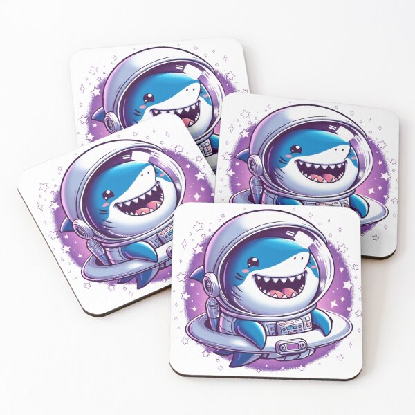 Item preview, "Happy Shark Astronaut: Swimming Among the Stars" designed and sold by Pearlsiwa.