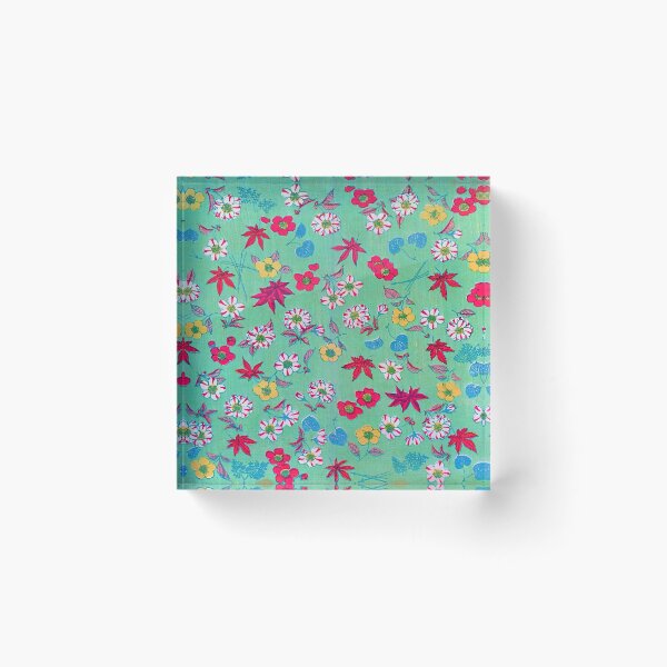 Item preview, Japanese Art, retro prints cute, cherry blossom and maple leaf print, great Japan Gift! designed and sold by JapaneseClub.