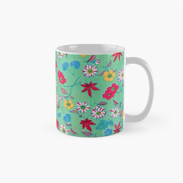 Item preview, Japanese Art, retro prints cute, cherry blossom and maple leaf print, great Japan Gift! designed and sold by JapaneseClub.