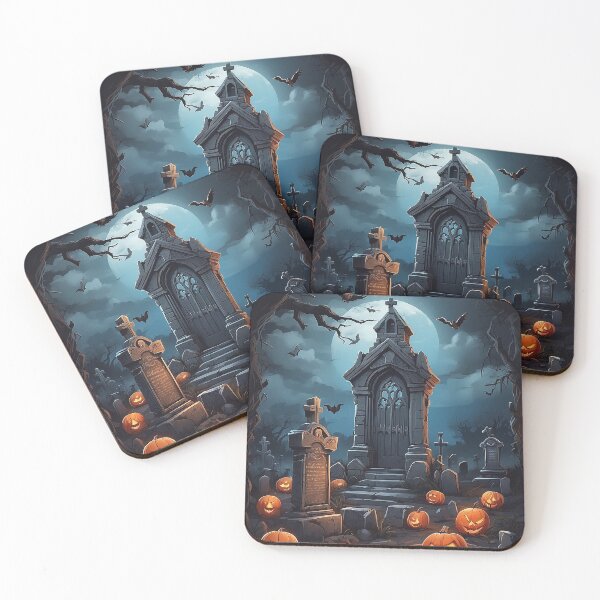 Item preview, spooky cemetery designed and sold by Arzankart.