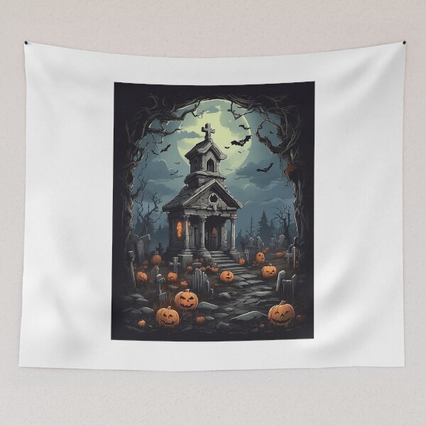 Item preview, spooky cemetery designed and sold by Arzankart.