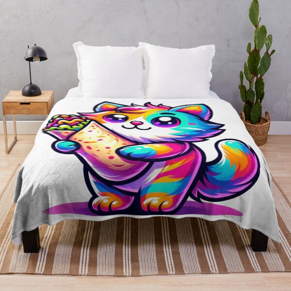 Item preview, Rainbow Kitten Holding a Burrito designed and sold by Catloaf Art.