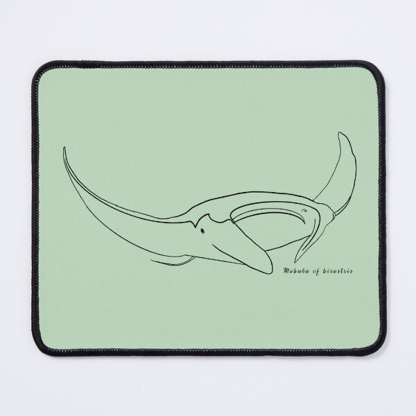 Item preview, Manta ray outline BLACK with Latin name GREEN designed and sold by heatherwestt.