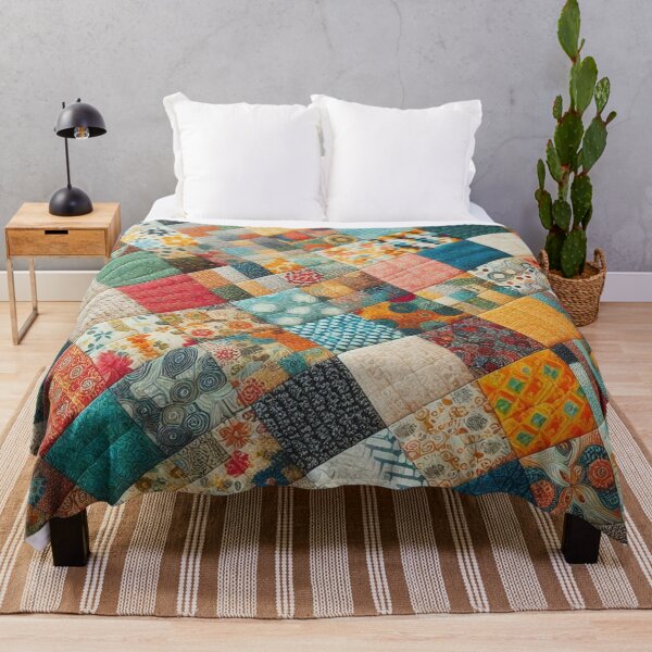 Item preview, Cozy Patchwork Blanket designed and sold by Rui Fernandes.