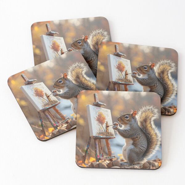 Item preview, Thought Provoking-Oil Painting Paws for Nuts-C124-1 designed and sold by MPCFICTION.