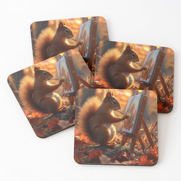 Item preview, Thought Provoking-Oil Painting Paws for Nuts-C124-2 designed and sold by MPCFICTION.