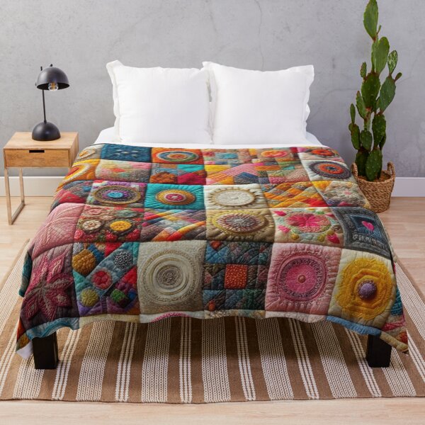 Item preview, Cozy Patchwork Blanket designed and sold by Rui Fernandes.
