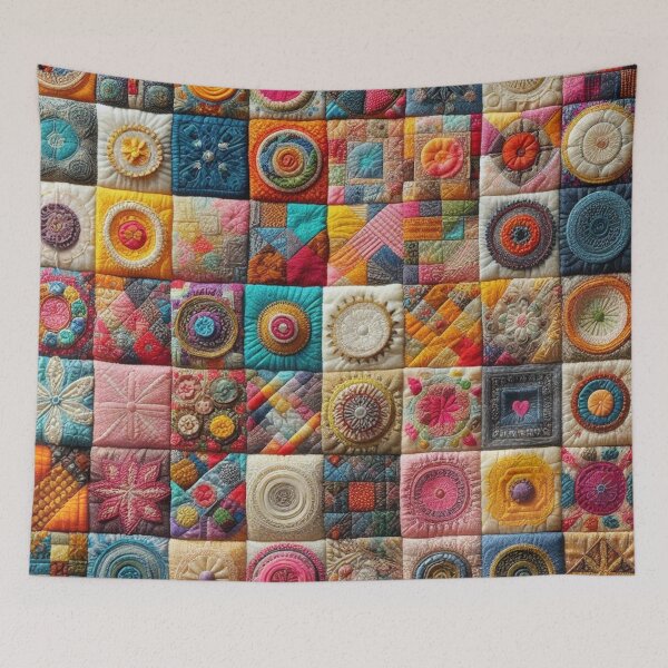 Item preview, Cozy Patchwork Blanket designed and sold by Rui Fernandes.