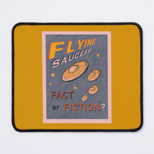 Item preview, Flying saucers - fact or fiction? retro poster designed and sold by PurplePajamas.