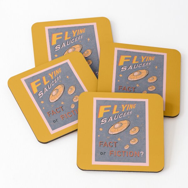 Item preview, Flying saucers - fact or fiction? retro poster designed and sold by PurplePajamas.