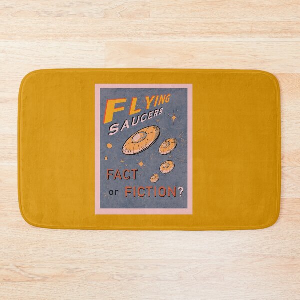Item preview, Flying saucers - fact or fiction? retro poster designed and sold by PurplePajamas.