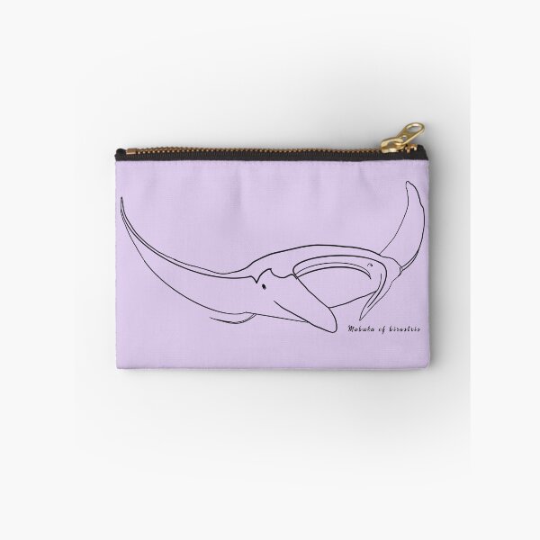 Item preview, Manta ray outline BLACK with Latin name LAVENDER designed and sold by heatherwestt.
